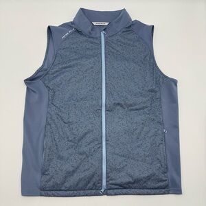 NWT Peter Millar Men’s Venture Steel Blue Grey Vest Wind Resistant Stretch Large